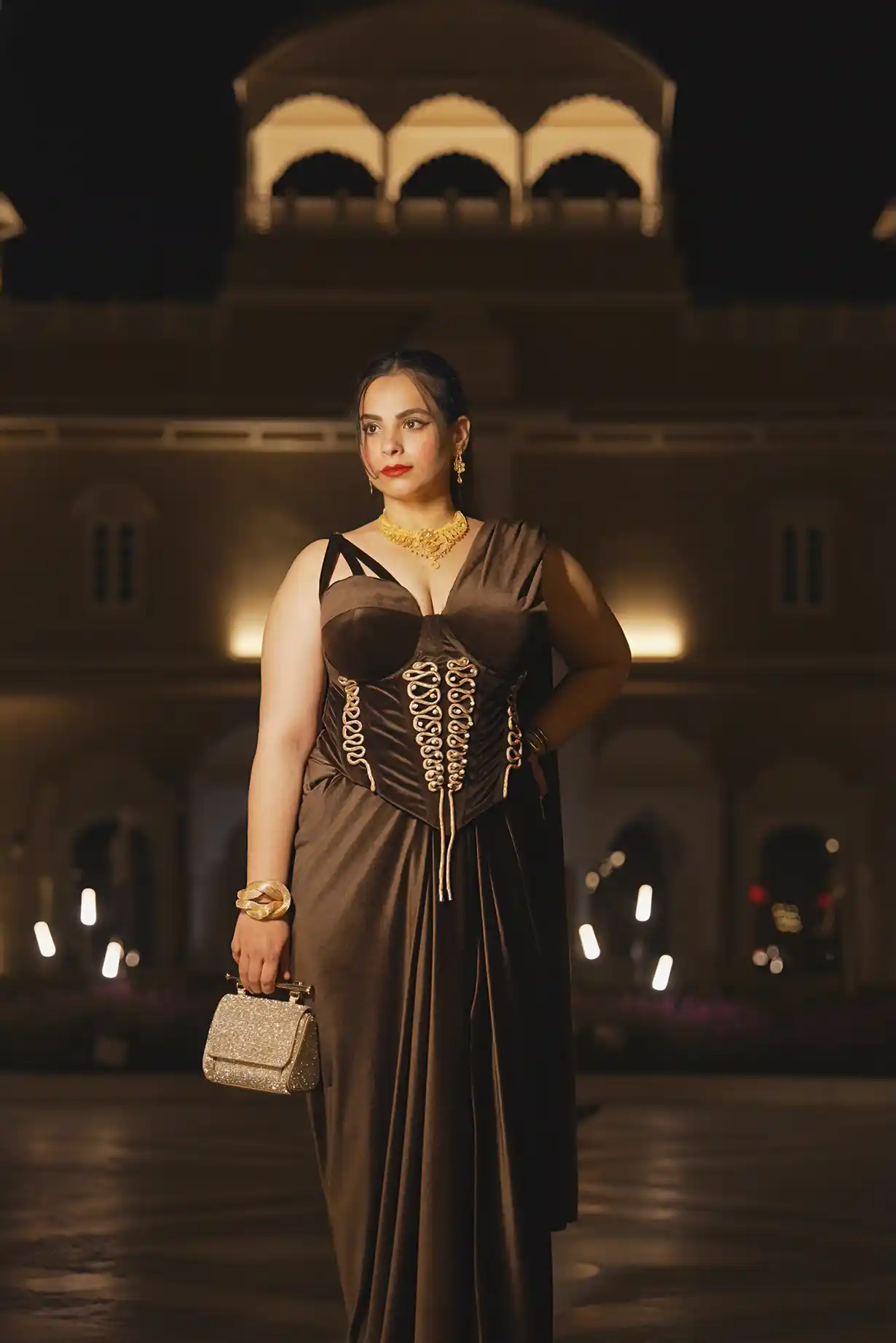 The Temptress Corset drape